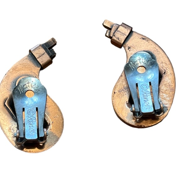 Vintage Renoir Matisse Clip On Earrings - Picture 3 of 4